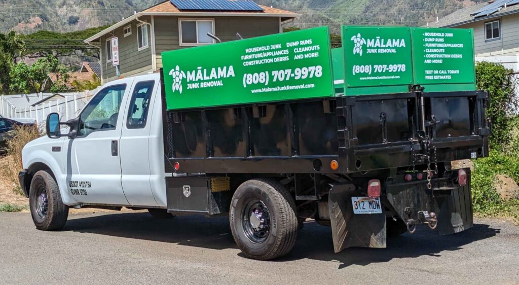 Photo of the Malama Junk Removal dump truck.